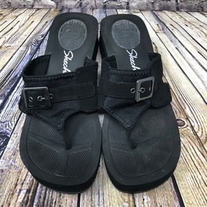Skechers Black Buckled Sandals